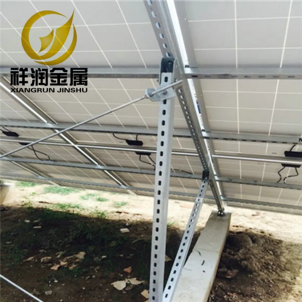 Tilt-Angle Adjustable Sturdy Storm-Proof Ground-Mounted Photovoltaic Solar Mounting Bracket