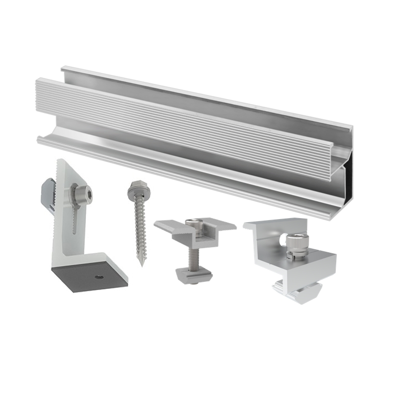 PV Panel Mounting System Accessories Aluminum Adjustable Solar End Clamp