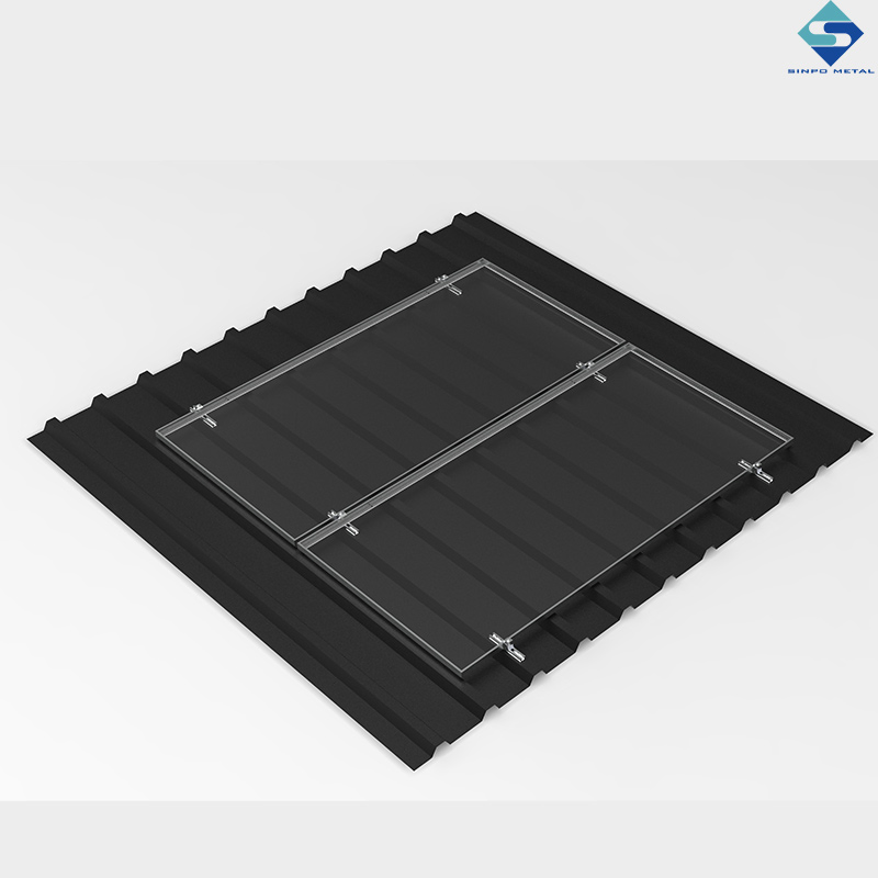 Photovoltaic Metal Roof Mounting Bracket with Short Solar Rail Panel Frame, and PV Mounting Accessories