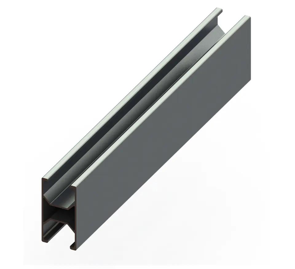 Solar Panel Mounting Anodized Aluminum Rail for Rooftop Solar Racking System