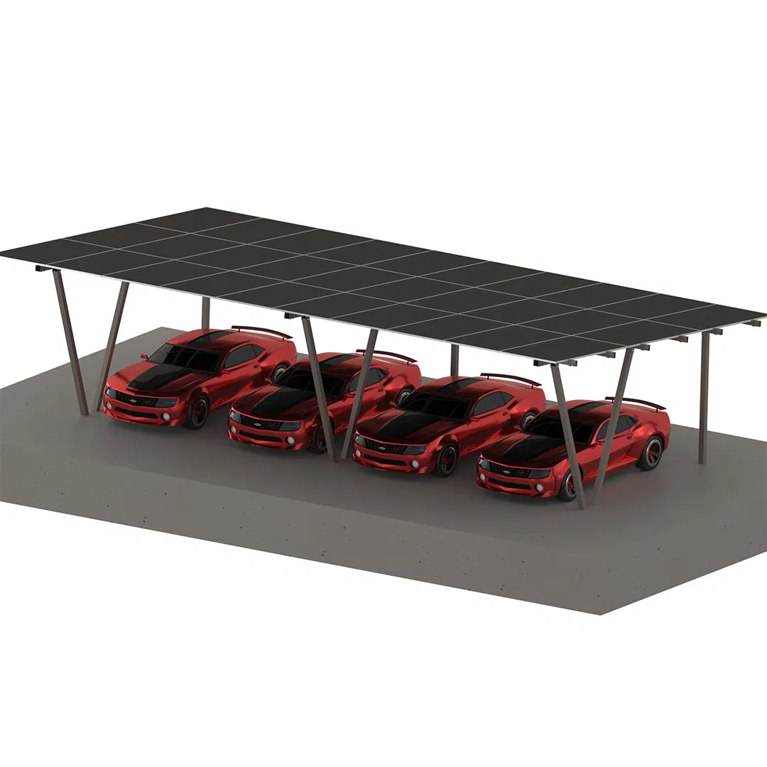 Solar Panel Mounting System Multiple Parking Spaces Structure Solar Carport Mount
