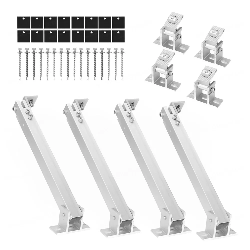 Corrosion Resistance Sliver/Black Electrophoresis Solar PV Adjustable Tilt Leg Bracket Kit