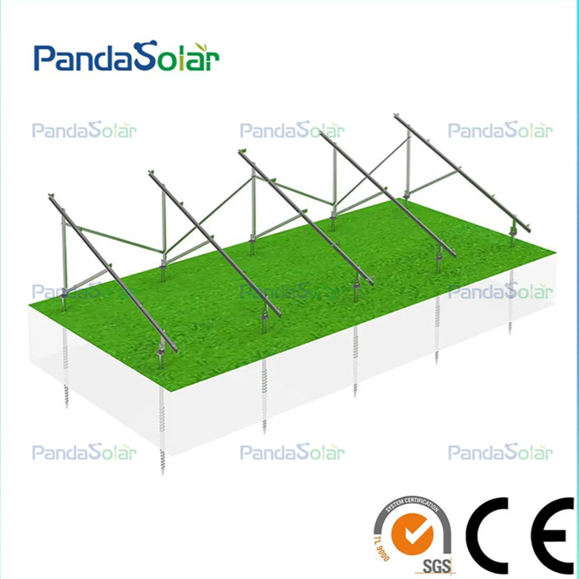 Solar Power Panel Mounting Zn Al Mg Coated Brackets Solar Greenhouse Mounting System Double-Pole Structure Bulk Wholesale