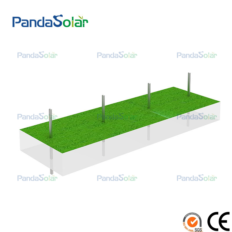 Pandasolar Single Pole Bracket PV Solar Panel Ground Support Mounting Structure System