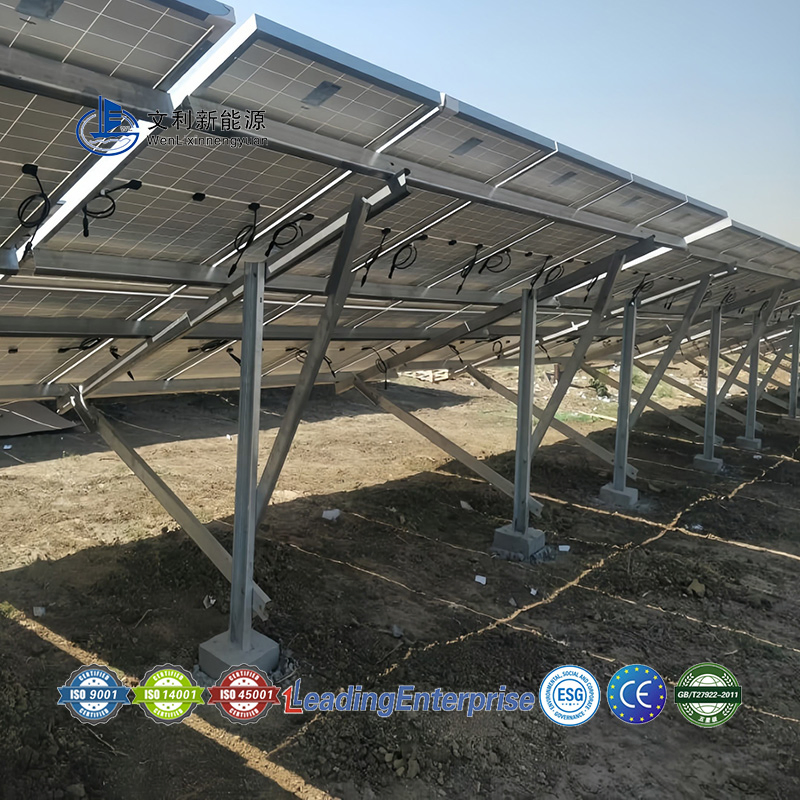 Weather-Resistant Steel Solar Bracket for Ground Installation in Cold Areas