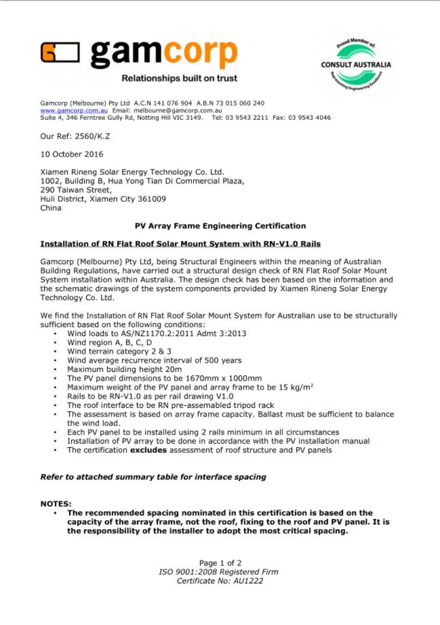 Gamcorp Certification