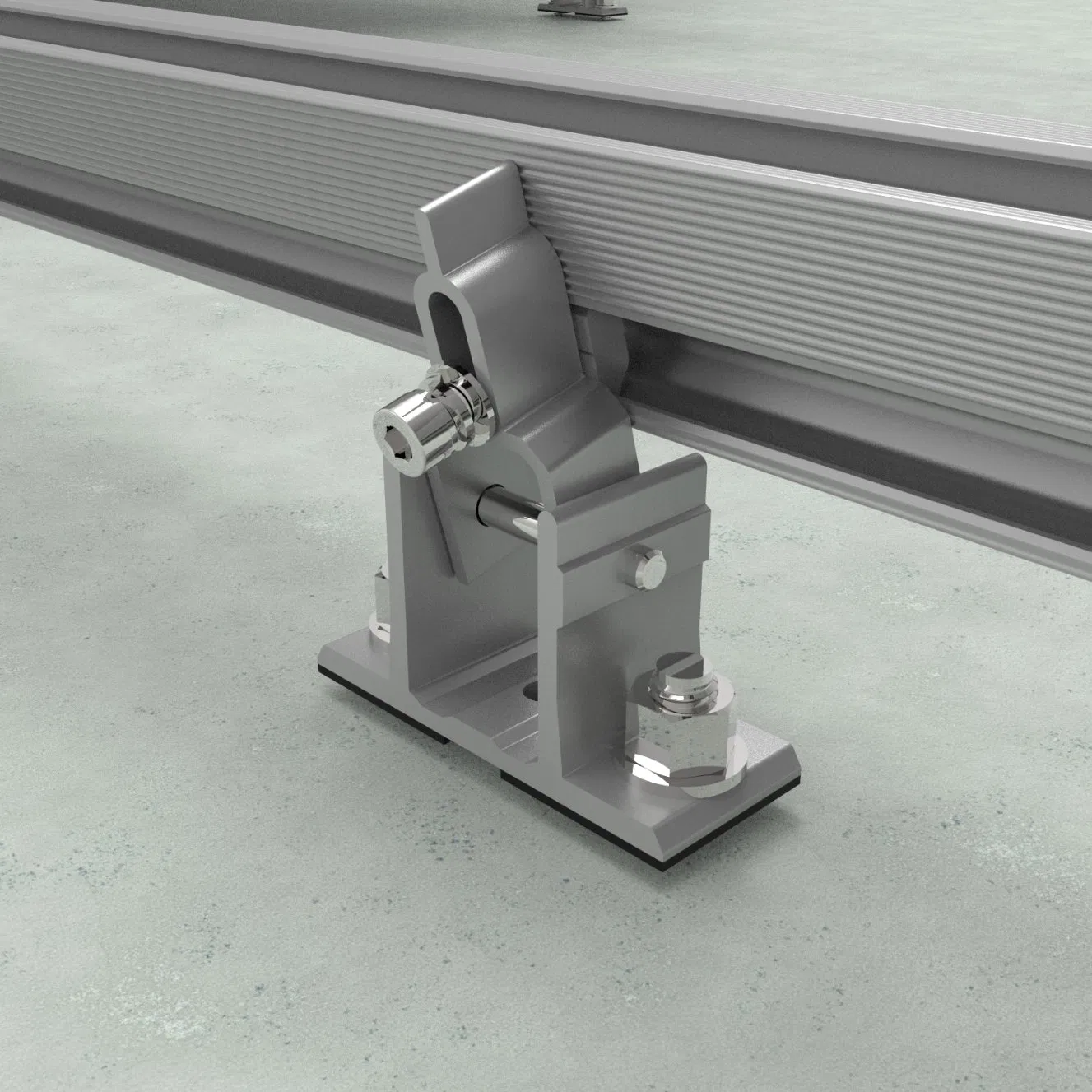 Aluminium PV Solar Mounting System Adjustable Tilt Roof Bracket Front Rear Leg