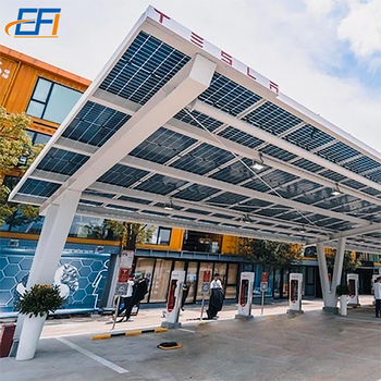 Carport Ground Solar Panel Pole Mounting Bracket PV Canopies Car Park Brackets