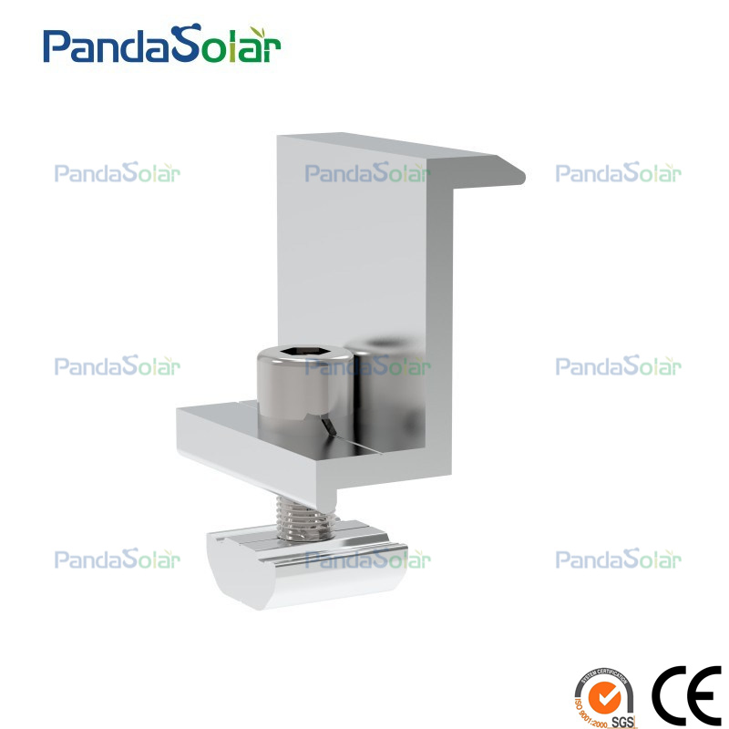 Aluminum 35mm-50mm PV Mounting System Solar Panel MID and End Clamp