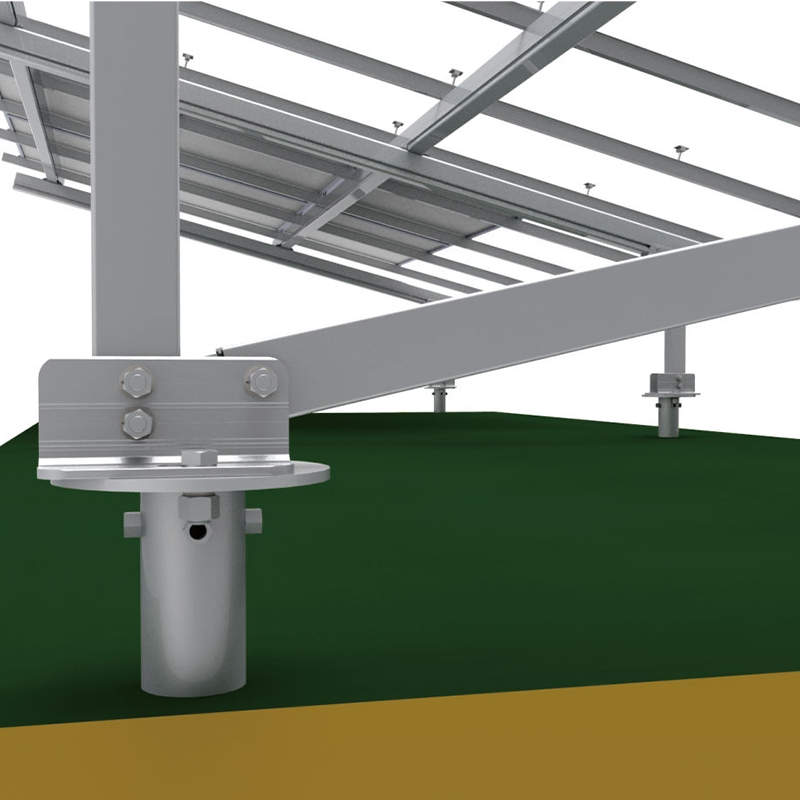 Adjustable Angle Solar Panel Ground Rack Mounting System Solar Pole Stand Bracket