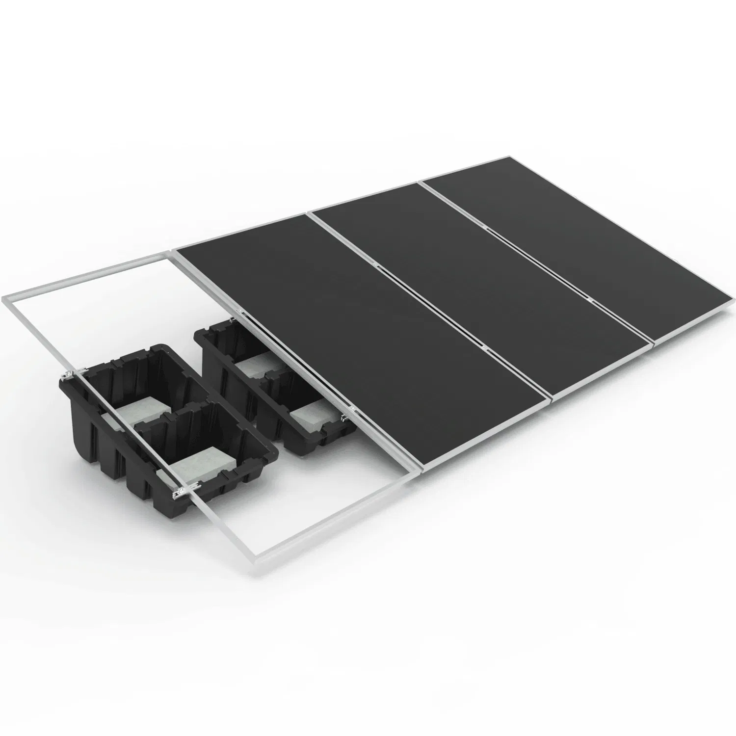Best Selling PV Panel Bracket Plastic Ballasted Solar Mounting System with Component