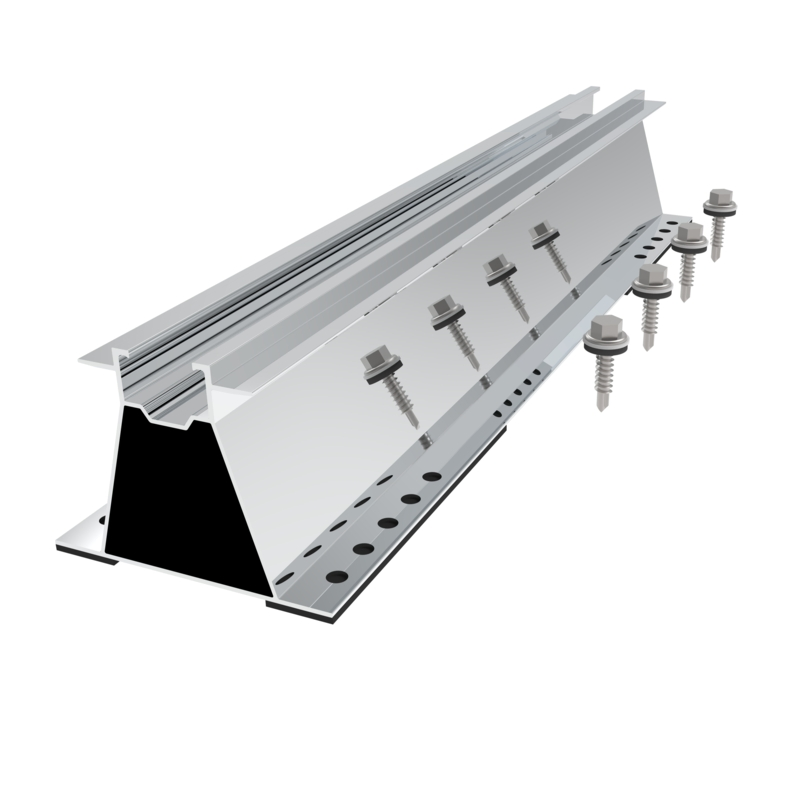 Durable OEM&ODM Solar Panel System Bracket Aluminum Rail for Roof Mounting