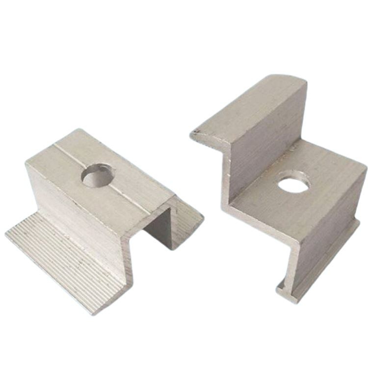 PV Panel Mounting System Accessories Aluminum Adjustable Solar End Clamp