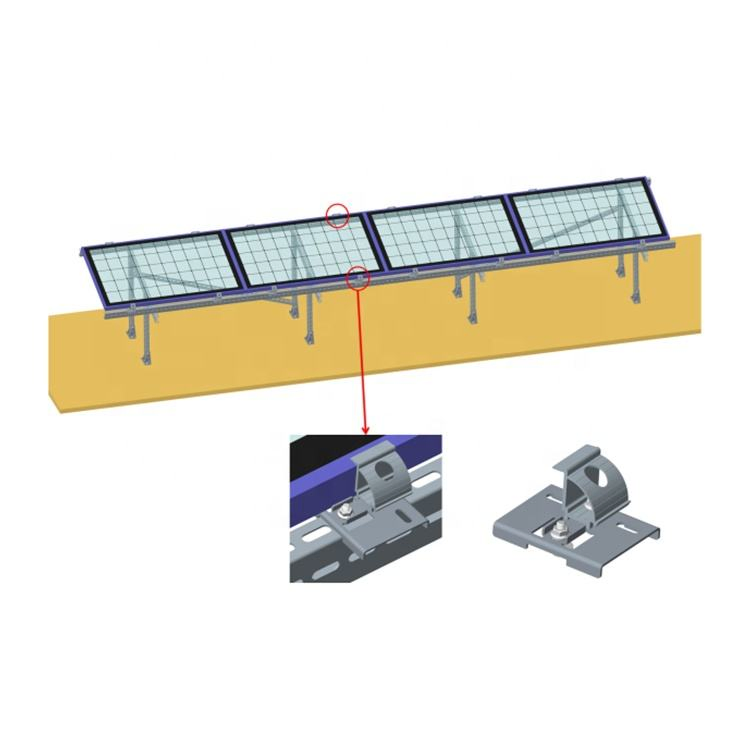 Pole Mount Solar Bracket Steel Structure Solar Ground Mounting Kits Pole Panel Mounting Bracket