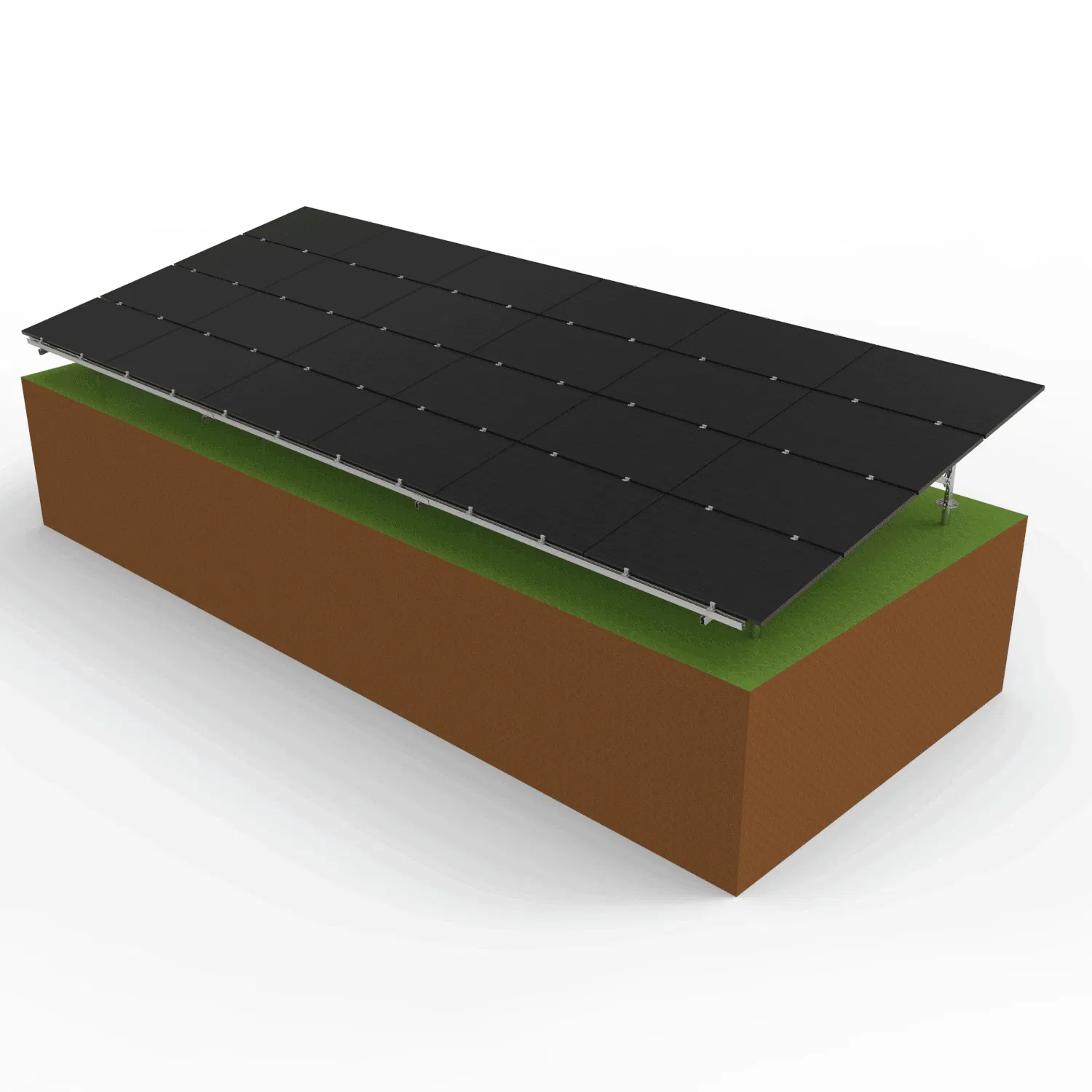 PV Solar Panel Energy Power Aluminum Pole Ground Bracket Structure Mounting System