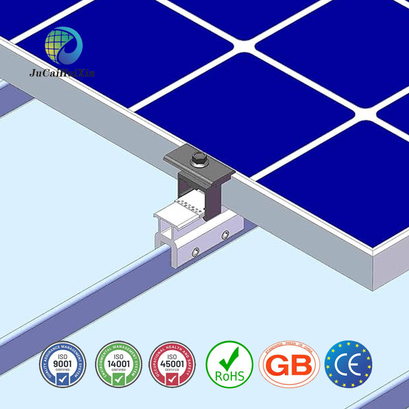 Zinc Aluminium Magnesium Coating Solar Metal Roof Brackets Fixed Tilt Solar Racking