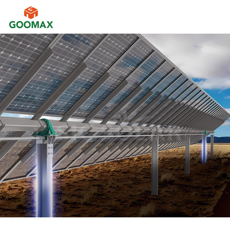 Goomax Single Axis Solar Tracking System with Adjustable Solar Panel Mounting Brackets Available