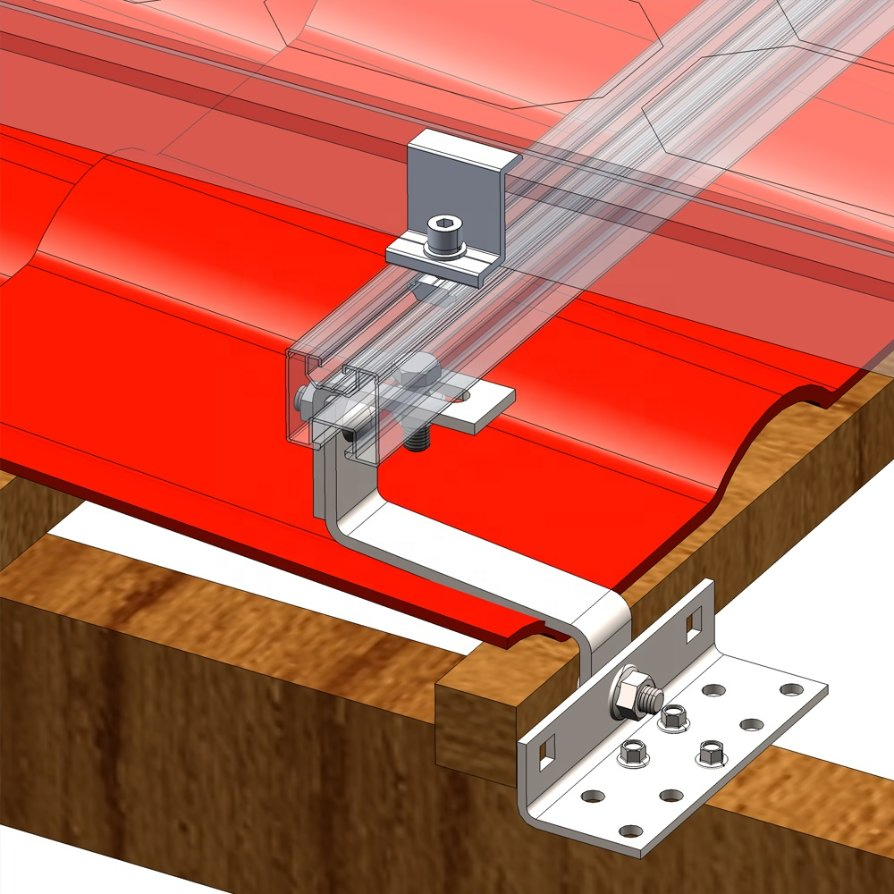 Adjustable Stainless Steel SUS 304 430 Solar Tile Roof Solar Panel Roof Mounting Bracket Structure Hook