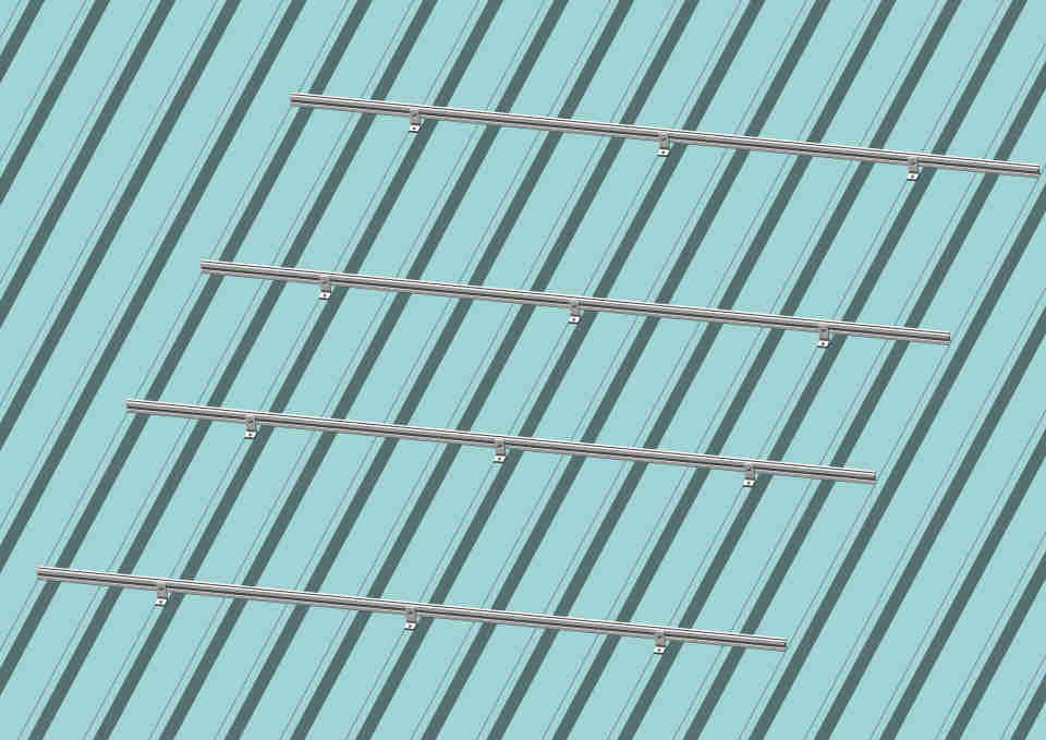 Aluminum L Feet Bracket for Solar Panel Mounting on Metal Roofs Easy Installation System