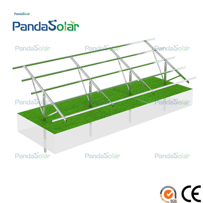 Pandasolar Single Pole Bracket PV Solar Panel Ground Support Mounting Structure System