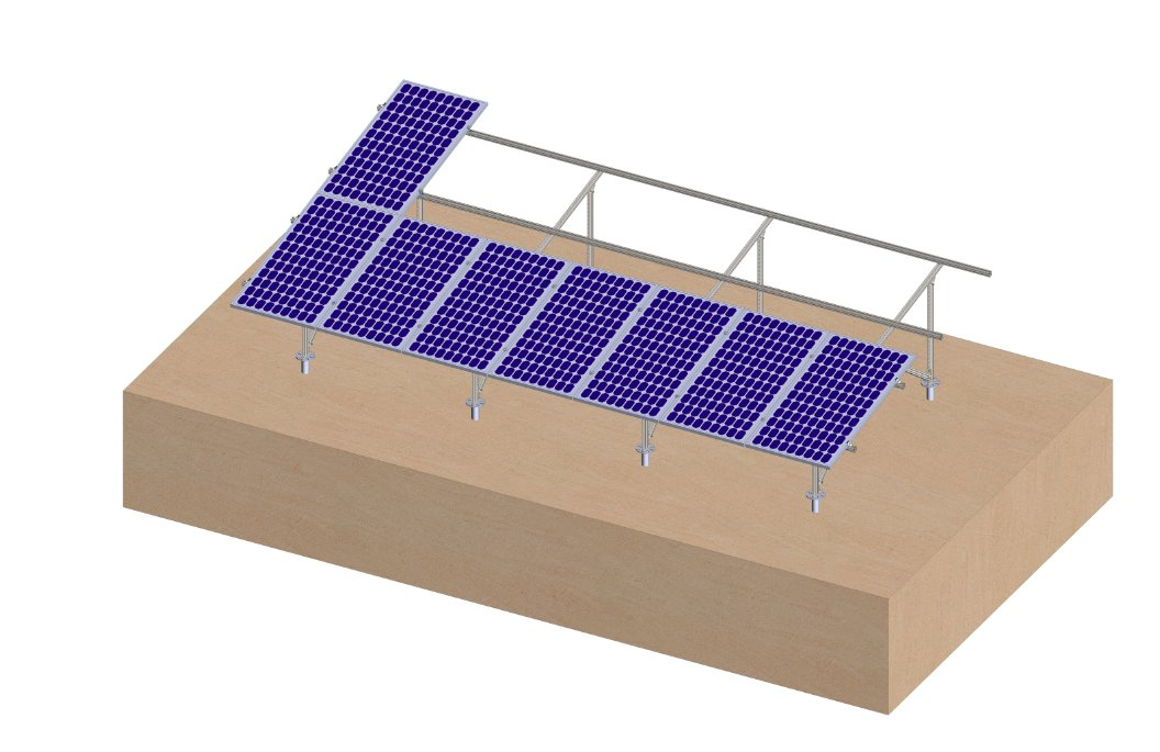 Aluminium Profile Hot-DIP Galvanized Steel Solar Panel Roof Ground Mounting with Ground Screw Foundation Structure PV Bracket Energy System