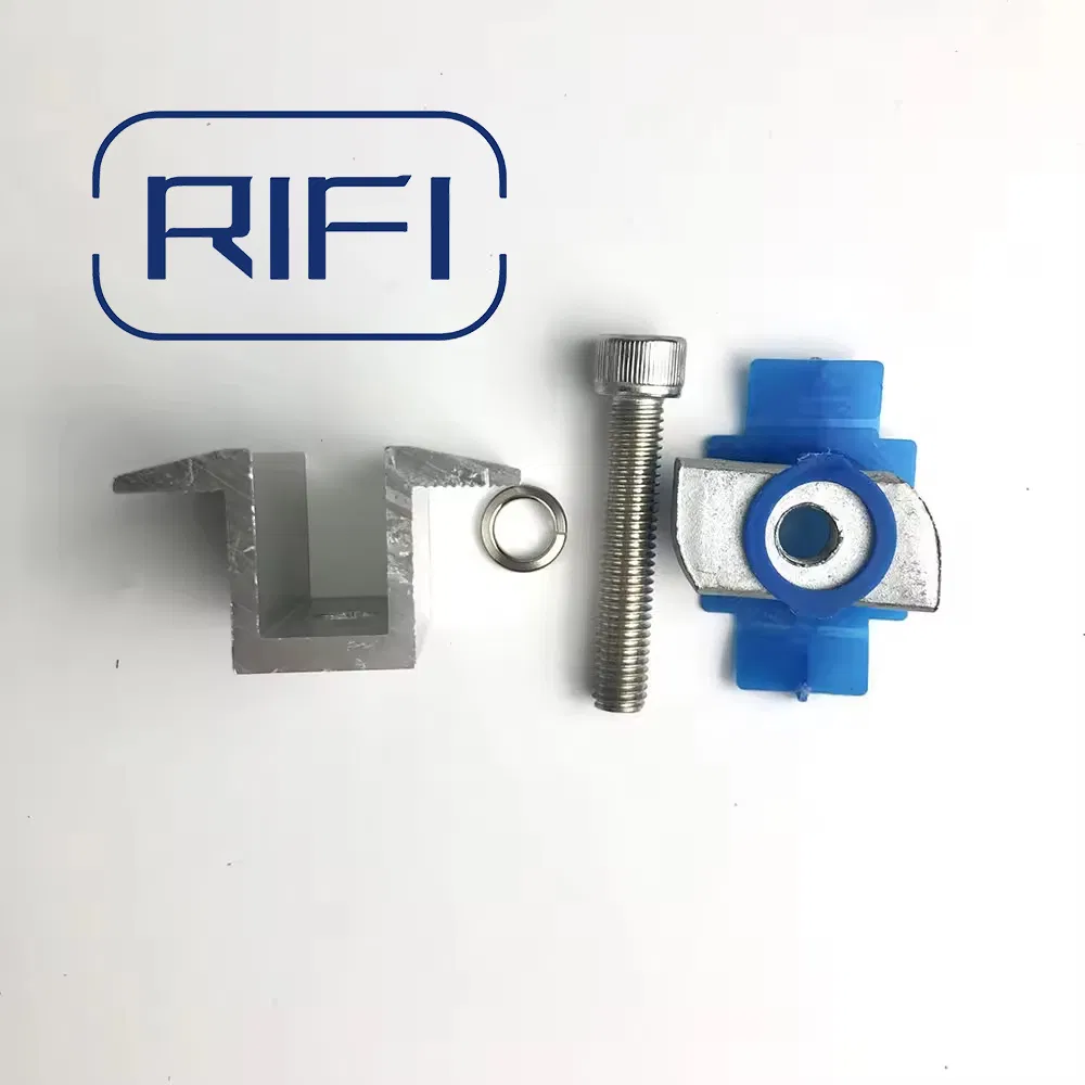 High Quality Aluminum Solar Panel MID Clamp and End Clamp for Flat Rooftop or Ground Solar PV Mounting Component System