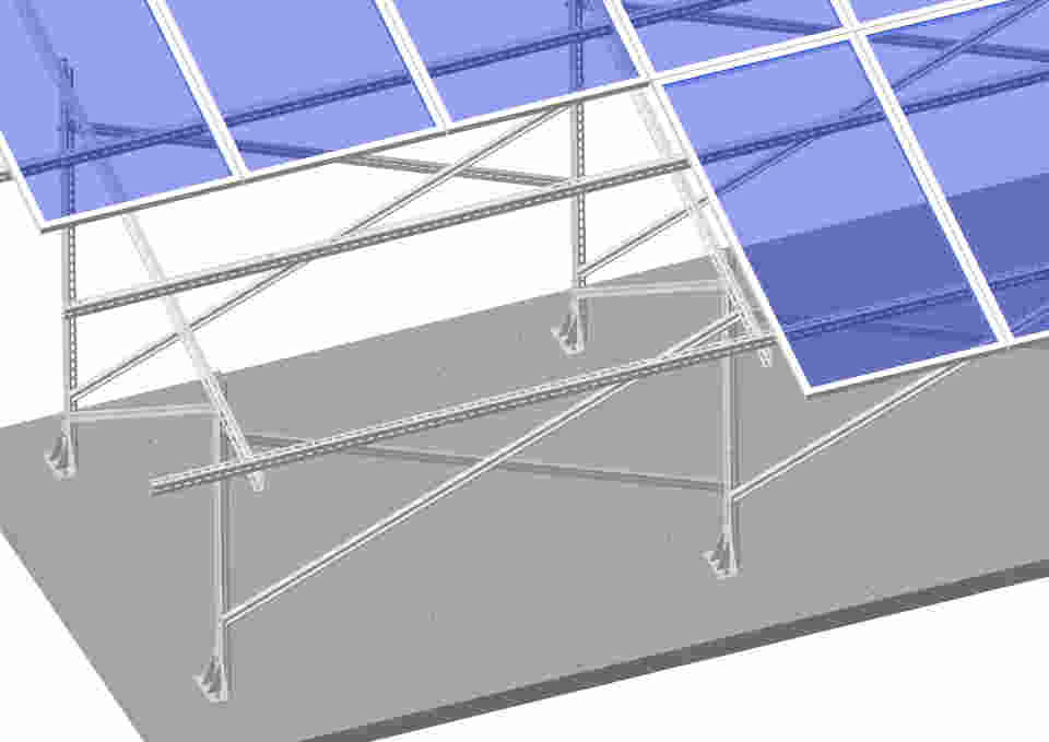 Steel Solar Panel Installation Bracket PV Ground Mounting Ground Solar Panel Bracket Support Structure