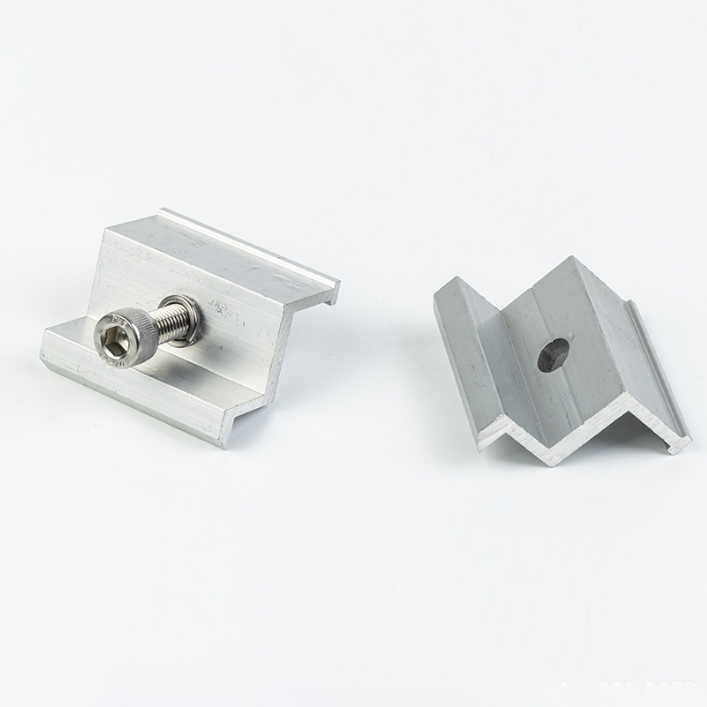 Aluminum Solar Panel Mounting Framed End MID Clamps for Solar Panel Rack System