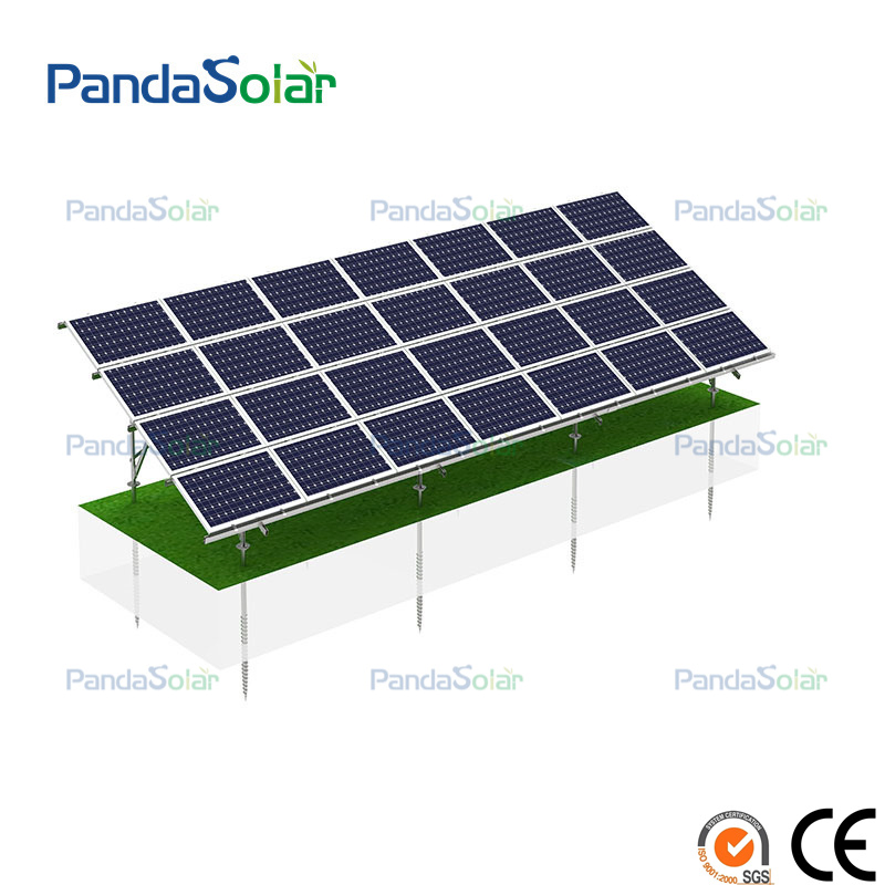 Solar Power Panel Mounting Zn Al Mg Coated Brackets Solar Greenhouse Mounting System Double-Pole Structure Bulk Wholesale