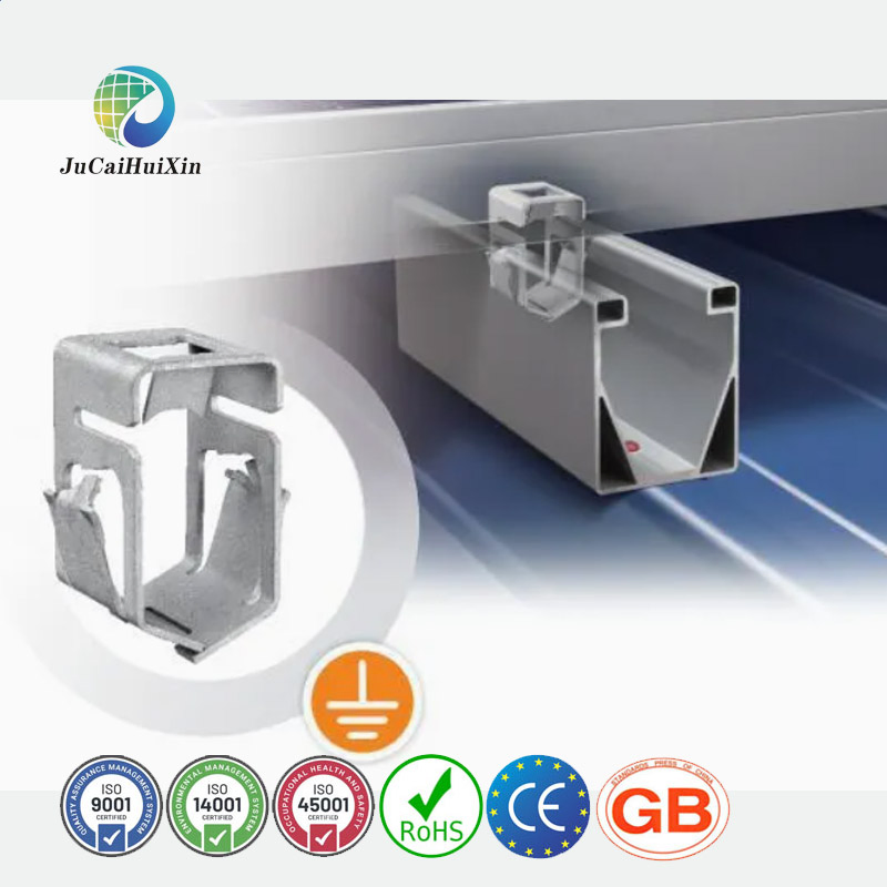 Anti-Theft Snap Fastening Clip Grounding Mounting Structures Brackets Anti Theft Brackets for Solar Panels