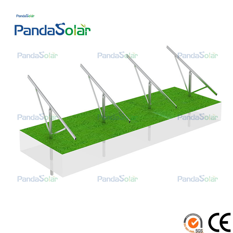 OEM Aluminum Ground Single Pole Solar Panel Mounting Structure Solar Bracket