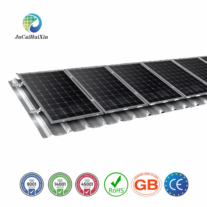 Zinc Aluminium Magnesium Coating Solar Metal Roof Brackets Fixed Tilt Solar Racking