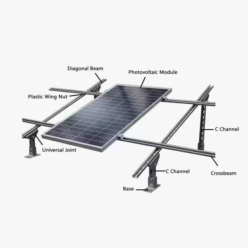 PV Panel Mounting System Accessories Aluminum Adjustable Solar End Clamp