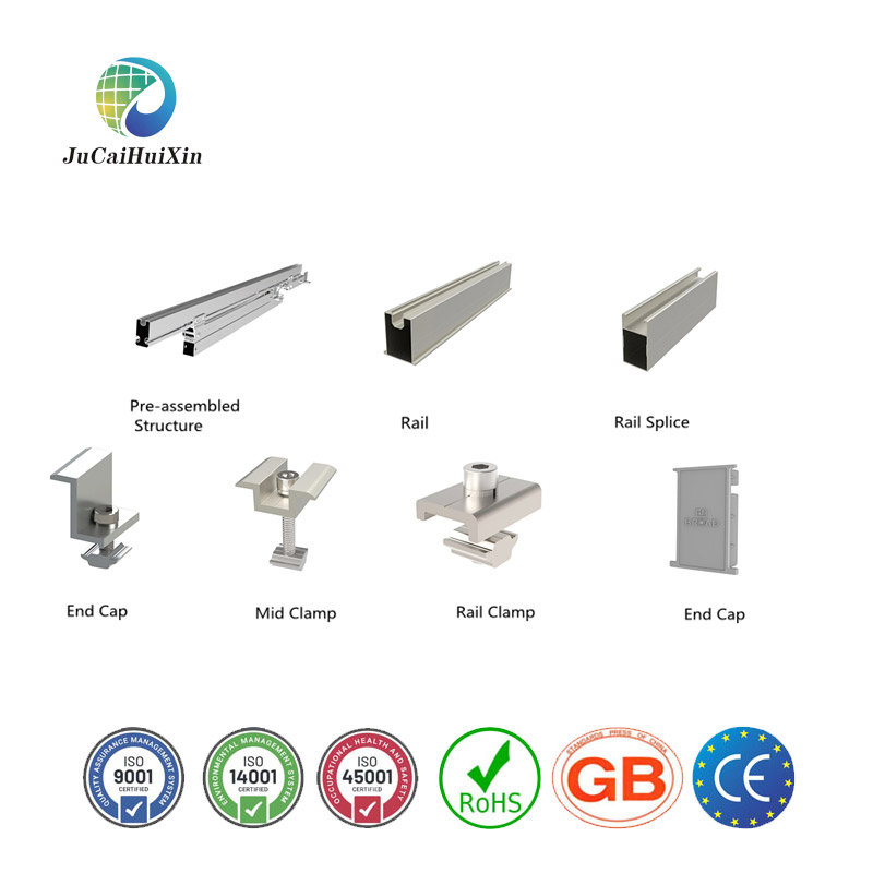 Customizable Aluminum Profile Solar Panel Rail for Roof Solar Mounting System