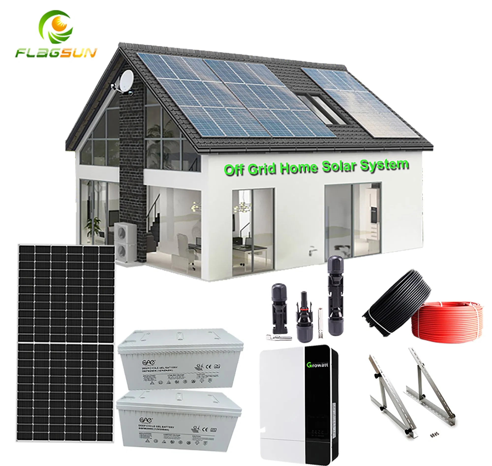 PV Solar Mounting Bracket Solar Panel Roof Tile 5kw Solar Power System for Home