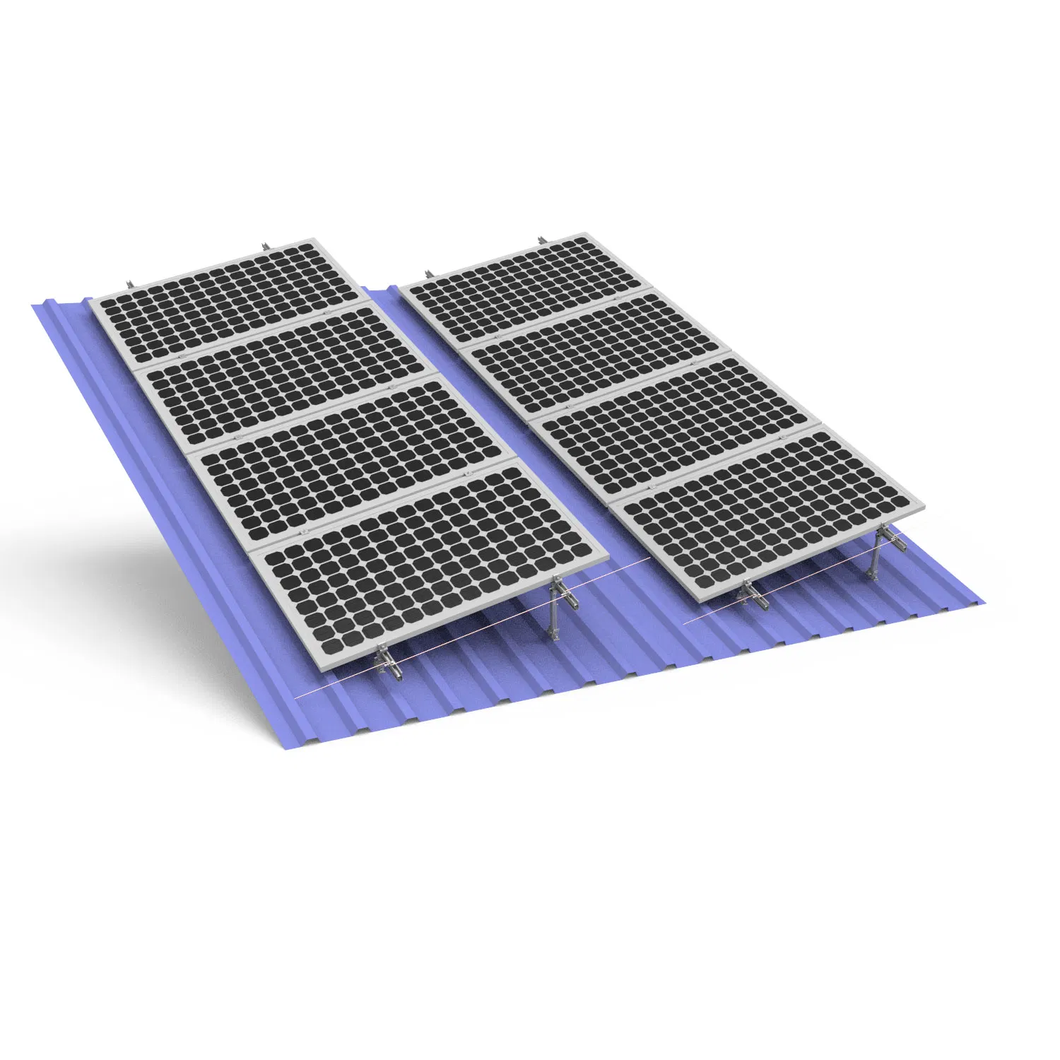 Solar Panel Support Photovoltaic Bracket Metal Roof Tilt Front Rear Leg