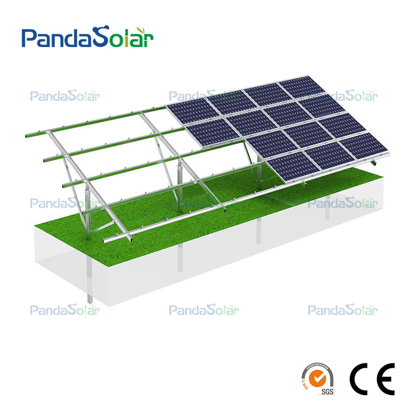 OEM Aluminum Ground Single Pole Solar Panel Mounting Structure Solar Bracket