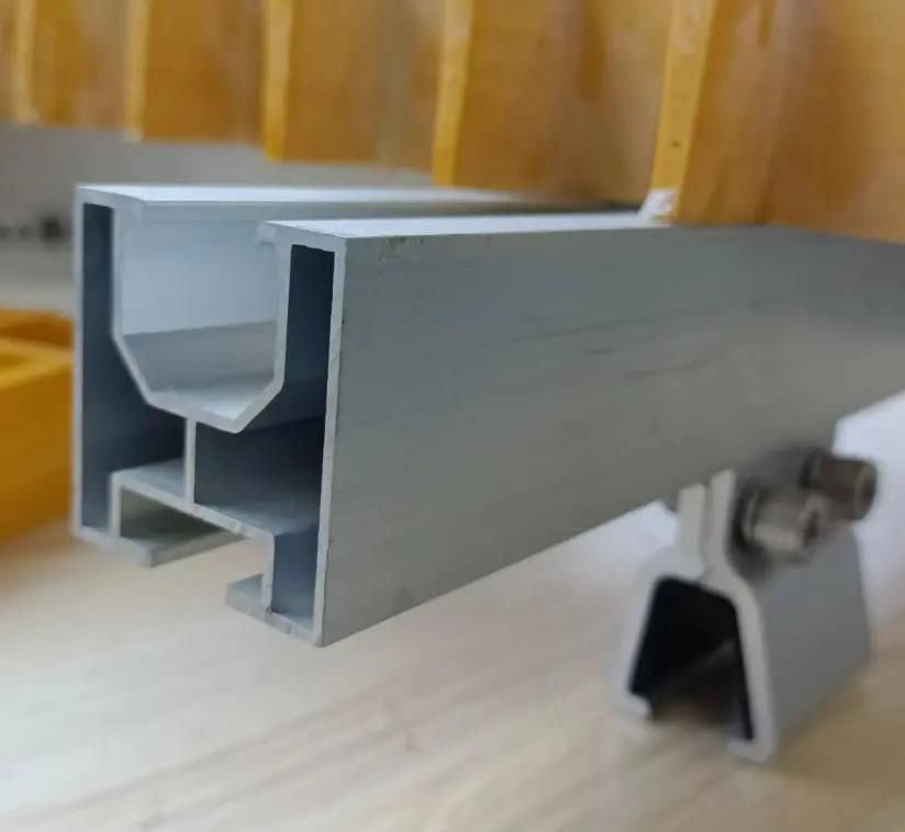 Solar Panel Mounting Anodized Aluminum Rail for Rooftop Solar Racking System
