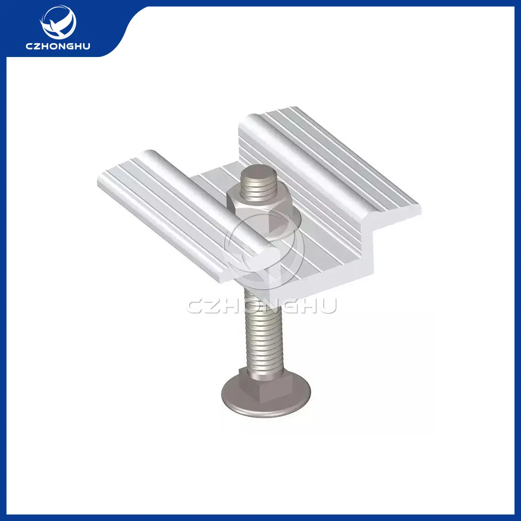 Czhonghu MID End Clamp China Distributor Open Field and Ground Solar Panel Fixing Module End Clamp