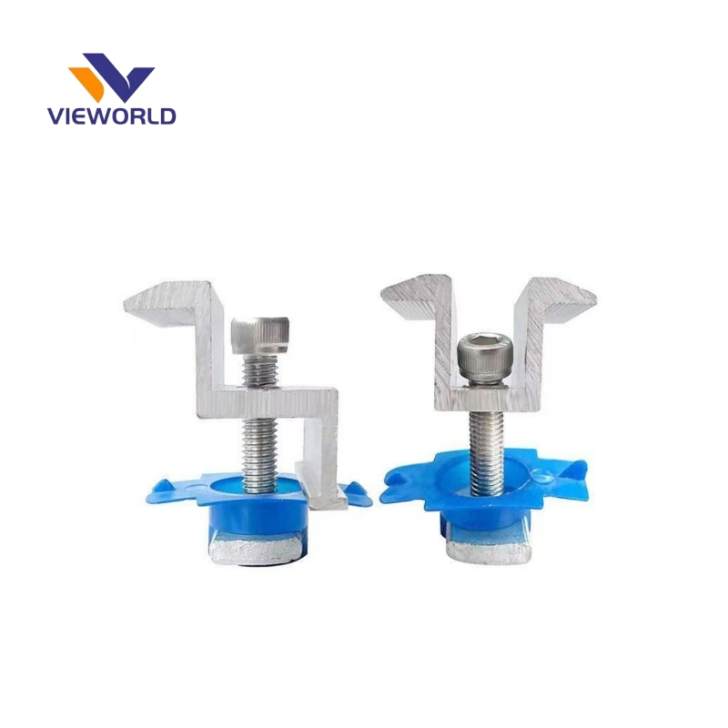 Solar Panel MID Clamp Aluminum Alloy for 35mm Module Mounting Rail Wholesale Price Fast Shipping