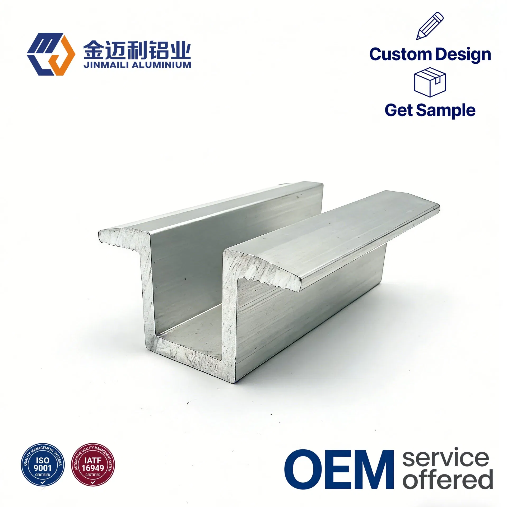 Universal Aluminum MID and End Module Clamps with Tool Free Design for Quick Solar Panel Installation