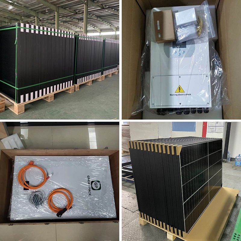 OEM 3 Phase 380V 10kw 12kw 15kw 20kw PV Panel Hybrid Energy Roof Mounting Solar System for House