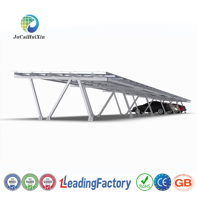 Jchx Residential Solar Carport Kit HDG Steel Waterproof Solar Parking Canopy Bracket