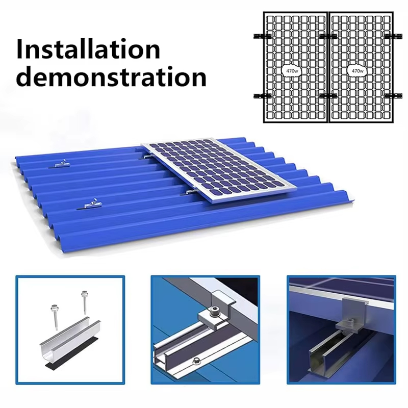 Solar Panel Railings Mounting Bracket Metal Roof Mini Rail Solar Aluminum Rail for Roof Mount System
