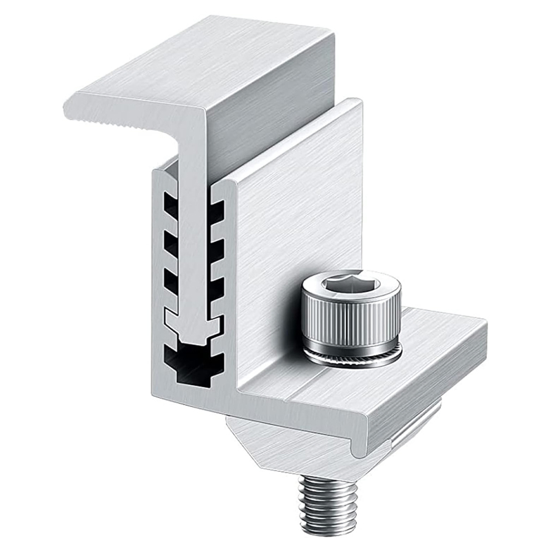Aluminum Solar Panel Hardware Bracket End Clamps for Solar Energy System