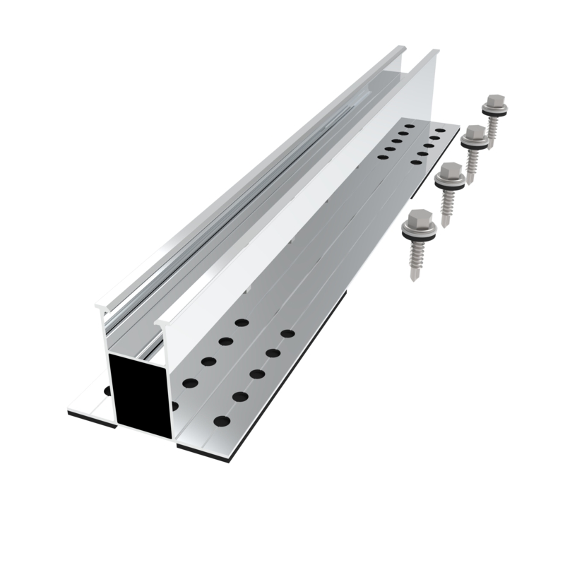 Durable OEM&ODM Solar Panel System Bracket Aluminum Rail for Roof Mounting