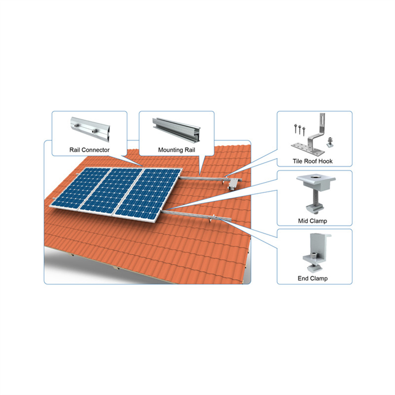 as Adjustable Tilt Solar Panel Aluminum Roof Mounts / Rooftop PV Adjustable Mounting Brackets