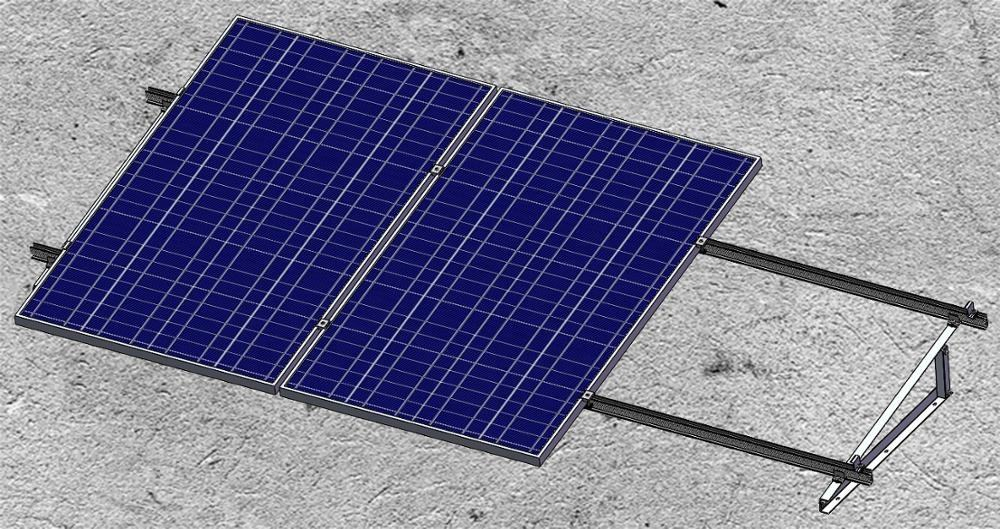 Pre-Assembled Tripod Flat Roof Solar Mounting Adjustable Lightweight Saves Time