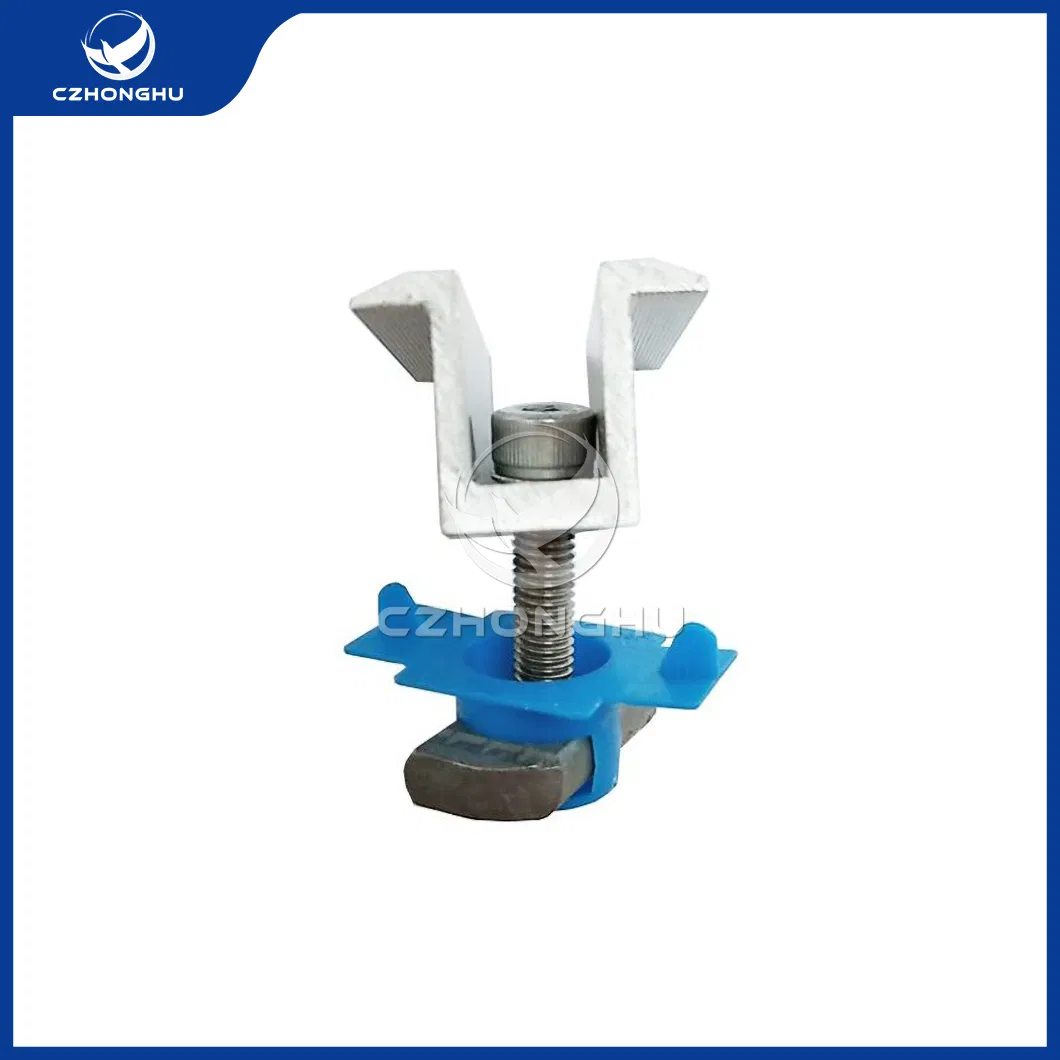 Czhonghu PV Solar Mounting Clamp China Distributor 58g 60g Weight Solar Panel Mounting Bracket Fixing Aluminum Alloy MID Clamp
