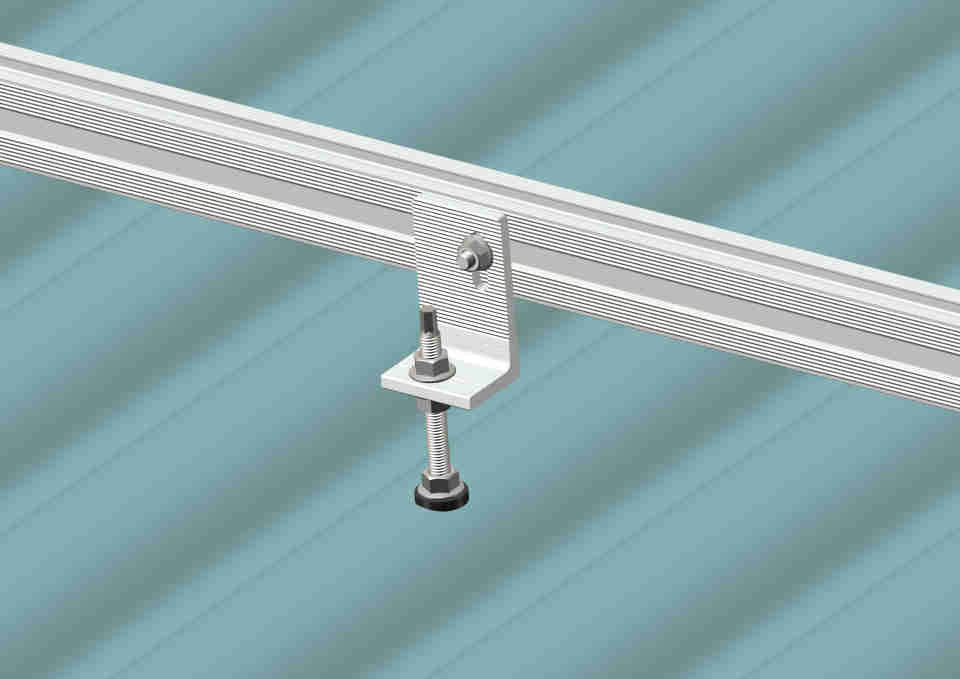 Aluminum L Feet Bracket for Solar Panel Mounting on Metal Roofs Easy Installation System